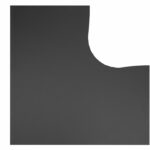 hoekbureau zwart 140x140cm bovenkant