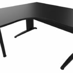 hoekbureau zwart 140x140cm hoogte 73cm