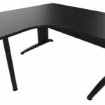 hoekbureau zwart 140x140cm verstelbaar