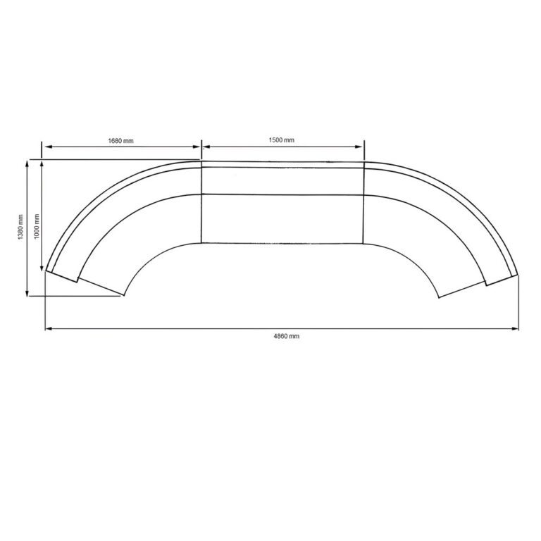 ronde balie 437 cm of 486 cm