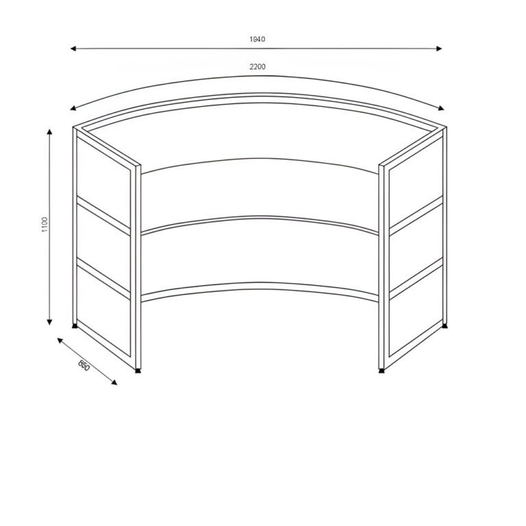 ronde balie 437 cm of 486 cm
