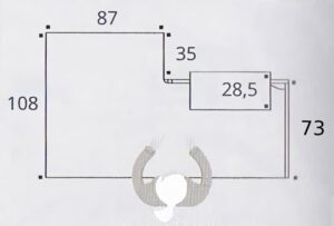 Receptiebalie Karl 180cm