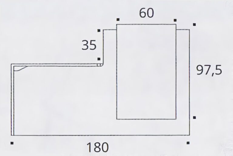 Receptiebalie Karl 180cm