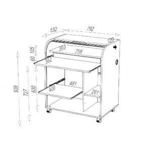 Houten computerkast