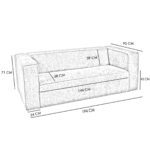 2,5 zitsbank Jean stof