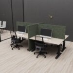 Akoestische tussenwand 4 bureaus