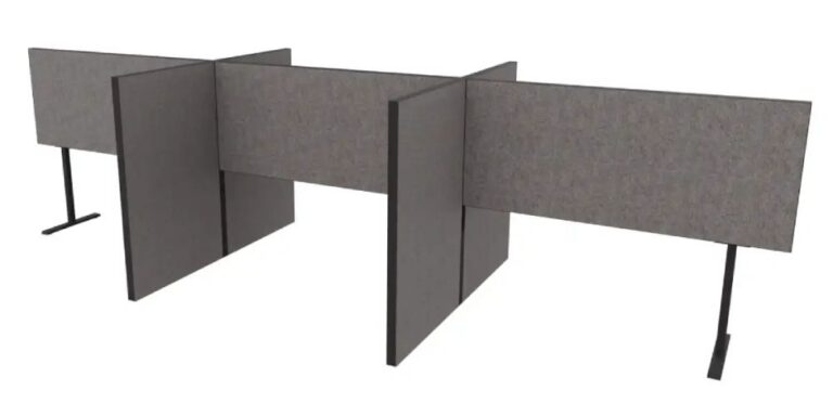 Akoestische tussenwand 6 bureaus