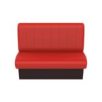 Wachtkamer wandbank rood