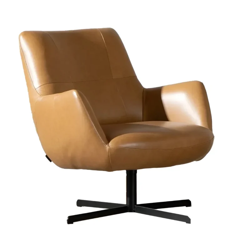 Stoere fauteuil Cognac