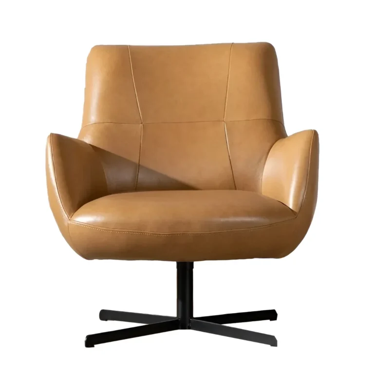 Stoere fauteuil Cognac