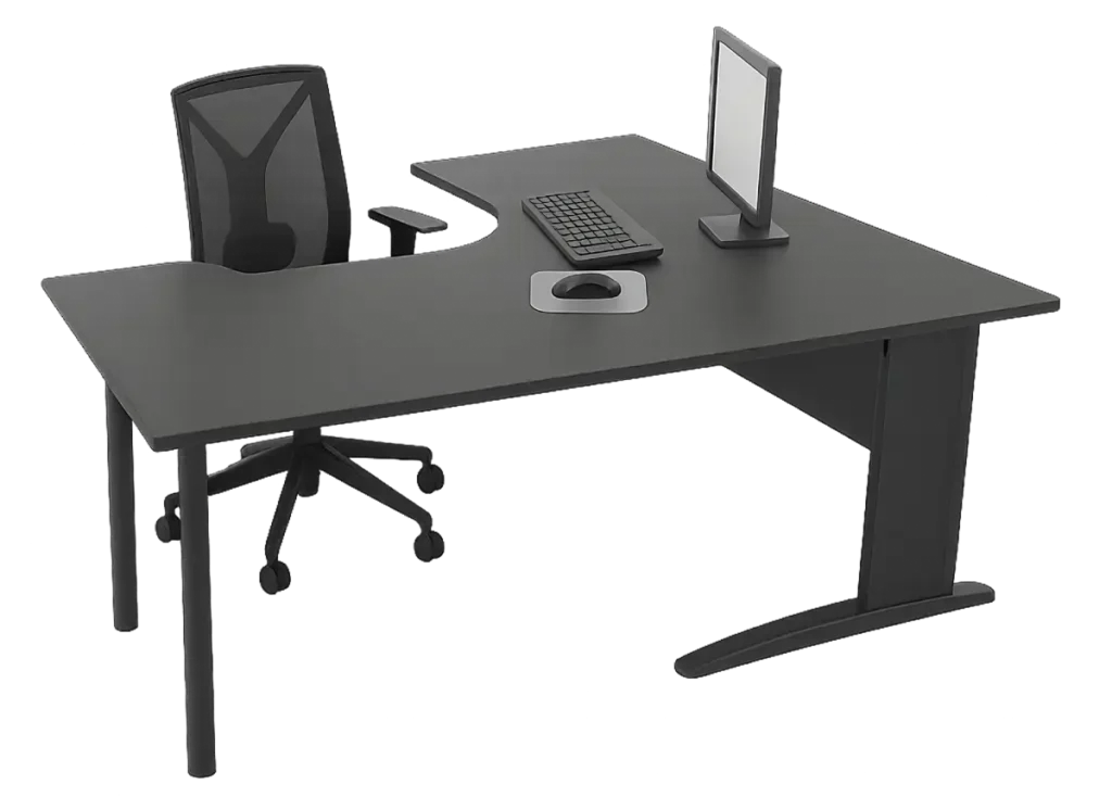 blog Ergonomisch zitten aan een hoekbureau hoekbureau zwart