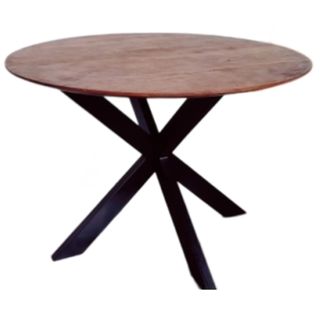 ronde bijzettafel mango 70cm diameter bruin