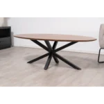 salontafel 130x70 cm ovaal bruin