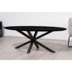 salontafel 130x70 cm ovaal zwart 1