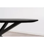 salontafel 130x70 cm ovaal zwart zijkant blad