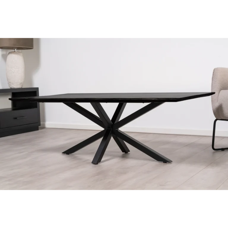 salontafel 130x70 cm rechthoek zwart