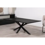 salontafel 130x70 cm rechthoek zwart