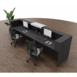 receptiebalie zwart 04 dubbel met smal opzetstuk