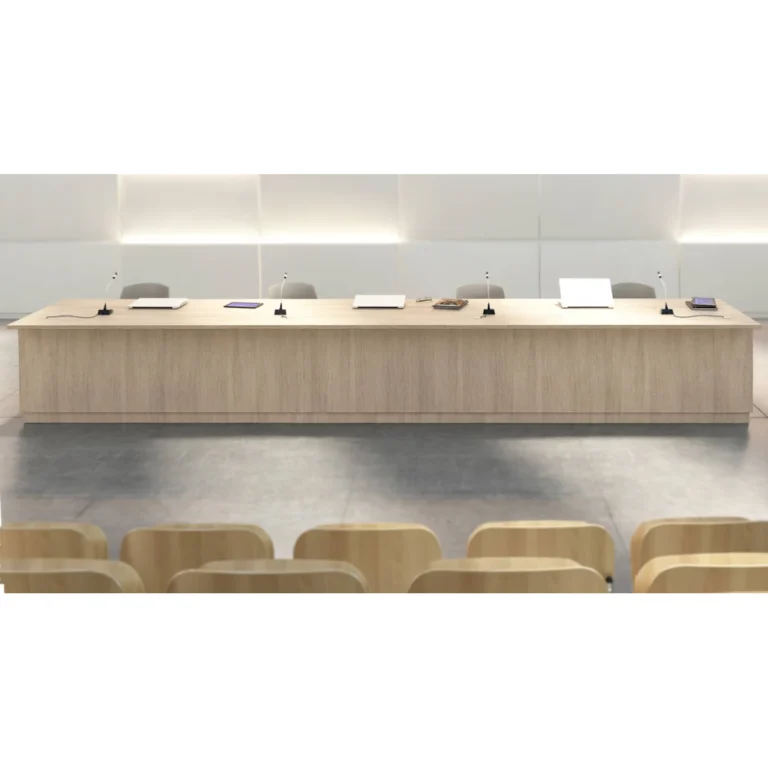 receptiebalie zwart als ontvangst tafel 100cm diep eiken